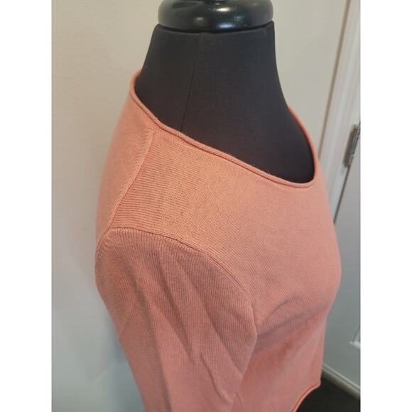 Eileen Fisher Scoop Neck Sweater – Lightweight Silk-Cashmere Blend – M – Orange - Picture 9 of 9